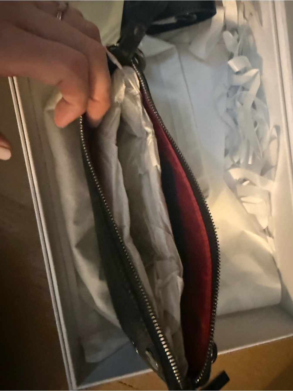 Hammitt Black Leather Zip Wristlet with Silver Hardware - Picture 3 of 5